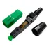 100 Pçs Conector Fast Rápido Ftth Sc Apc Verde Reutilizável