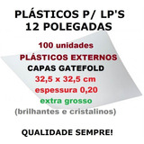 100 Plásticos P Lp Vinil Capa Gatefold Externos 0 20 Grosso