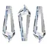 100 Ponteiras Pirulito Cristal Acrílico 32 Mm Lustres Bijoux