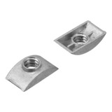 100 Porca Elíptica Meia Lua 1 4x18mm Para Parafuso De Cama