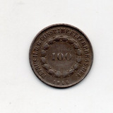 100 Reis 1846 Var 1b Série Cruzados