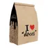 100 Saco Kraft Delivery Doces Pudim Chocolate Brigadeiro Pp