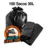 100 Sacos De Lixo 30l Preto Resistente Pia Cozinha Banheiro