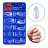 100 Unhas Postiças Almond Amendoada Curta Transparente