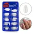 100 Unhas Postiças Almond Curta Branca Natural Lisa Manicure