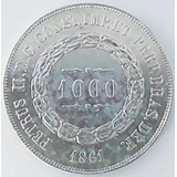 1000 Réis Prata 1861 Cat Vieira 474