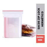 1000 Sacos Saquinho Zip Lock Hermético N 00 4x4 Abre E Fecha