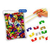 1000un Clip Suporte Adaptador Pega Hashi Colorido Praticpack