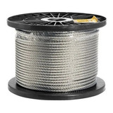 100m Cabo De Aço 2 4mm Revestido Pvc Cristal  3 32  Afa