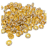 100u Rondelle Strass Dourado