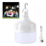 100w Lampião Luz Camping Led Usb Recarregável Barraca Pesca