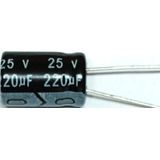 100x Capacitor Eletrolítico 220uf X 25v 105 c 100 Peças