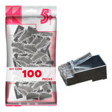 100x Conector Rj45 Cat6