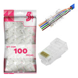 100x Conector Rj45 Cat6