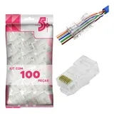 100x Conector Rj45 Cat6