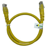 100x Patch Cord Rj45 Cat6 50cm 100% Cobre Com Anatel Amarelo