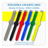 100x Pulseira Tag Rfid Smartcard 13 56mhz 1kb   Com Fivela