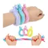 10un Fidget Toy Minhoca Unicórnio Pulseira Estica Sensorial