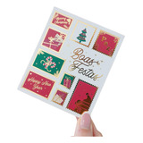 10un Postal Hot Stamping Selos   Coleção Natal