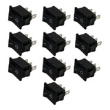 10x Chaves Tic Tac Kcd1 102 Preta 2 Posições 3 Pinos