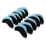 11 Pçs Neoprene Golf Irons Head Covers Protetor  Club Azul