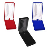 11 Unidades Estojo Linha Veludo Universal Brinco Joias Caixa - Preto, Vermelho E Azul