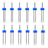 12 Agulhas Duplas Para Máquina De Costura 2mm 3mm E 4mm 