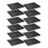 12 Bandejas Pretas Para Sushi 20,6cm Cosy Prato Quadrado Par