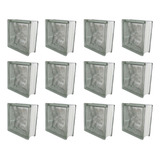 12 Bloco Tijolo De Vidro Transparente Novo 19 X 19 Padrão