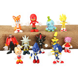 12 Boneco Sonic Tails Metal Super Amy Action Figures Coleção