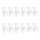 12 Cadeiras Plastica Bistro
