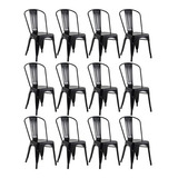 12 Cadeiras Tolix Iron Aço Metal Industrial Loft Cores Cor Da Estrutura Da Cadeira Preto