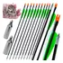 12 Flechas Vixion 8mm Raptor Carbono   12 Ponteiras A09 Reposição