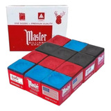 12 Giz Sinuca Bilhar Master Original Variadas Para Taco Sola