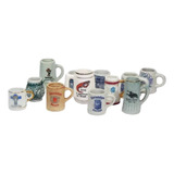 12 Miniaturas Canecas Porcelana