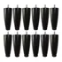 12 Pés Plást Forte Cama Box Baú Queen King 12cm Juvene Preto