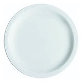 12 Prato Sobremesa Lanche Iguaçu 19 Cm Porcelana Branca