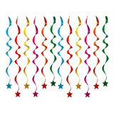 12 Serpentinas Coloridas E