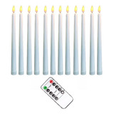 12 Velas Conicas Led