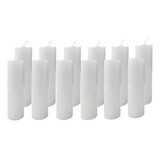 12 Velas De 7 Dias Branca Votiva 200g 100 Parafina