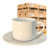 12 Xícara Com Pires Para Sublimação 180 Ml Sublime Resinada