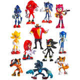 12pcs Sonic The Hedgehog Figuras De Ação Modelo Brinquedos