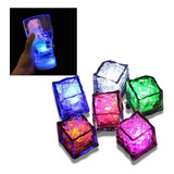 12un Gelo Led Pisca Colorido Enfeites Decora Drink Bebida