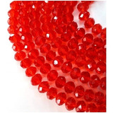 130 Conta Cristal Vermelho 8mm Terços Guias Colar Japamalas