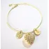 14pulseira Coração Com Strass Inicial Casal Folheada A Ouro.