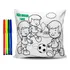 15 Almofadas 15x15 Colorir Pinte E Lave Lembrancinha Temas