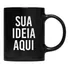 15 Caneca Xícara Preta Café Personalizada Logo Frase Foto.
