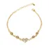 15 Pulseiras Coração Strass Lembrança Madrinhas Folheado