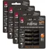 16 Pilhas Aa Recarregáveis 500x Fujitsu  Eneloop Pro 2550mah
