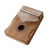 17 Teclas Kalimba African Thumb Finger Piano Wood Kalimba Instrumento Musical Portátil  Madeira